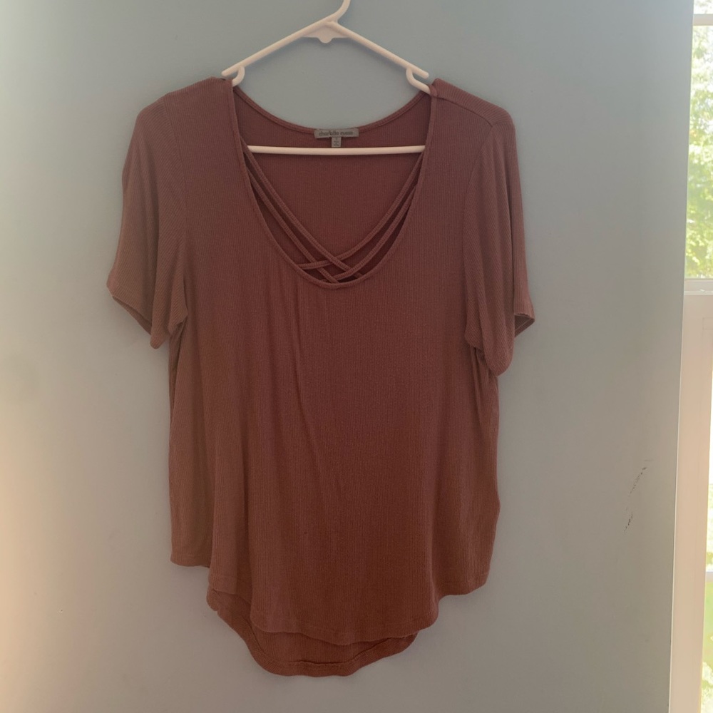 Pink Criss-Cross Soft Top